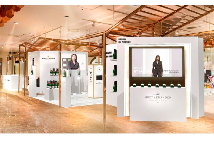 MOËT ＆ CHANDON × AMBUSH 期間限定ショップ」が伊勢丹新宿店に