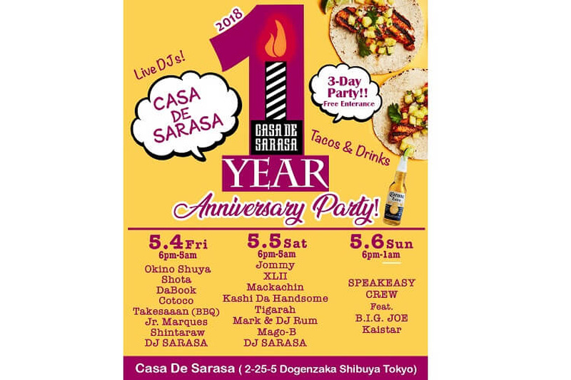 本格派も納得！渋谷メキシカン「Casa De Sarasa 」が1周年アニバーサリーイベント開催！