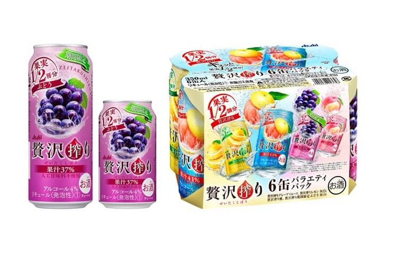 アルコールは軽めでも果汁はたっぷり！「アサヒ贅沢搾り」期間限定フレーバー<ぶどう>が発売