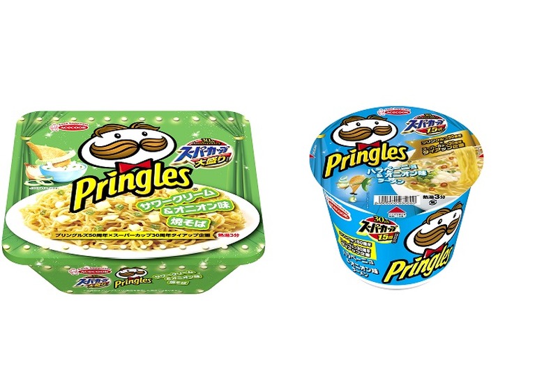 プリングルズ味のカップ麺が登場！？「ハラペーニョ＆オニオン味ラーメン」「サワークリーム＆オニオン味焼そば」発売