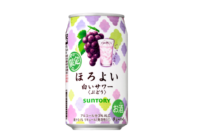 乳性飲料のやさしい味わい「ほろよい〈白いサワー［ぶどう］〉」期間限定新発売