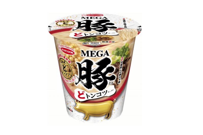 「MEGA豚」史上最高の濃厚な味わい！シメにぴったりなカップラーメン「MEGA豚 どトンコツラーメン」新発売
