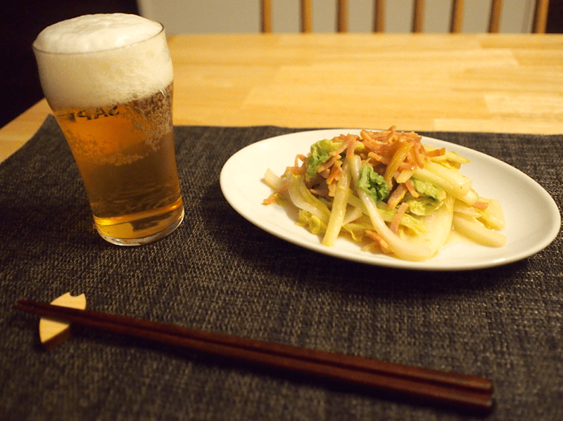 【レシピ】バター醤油の間違いない味付け！「白菜ベーコン」