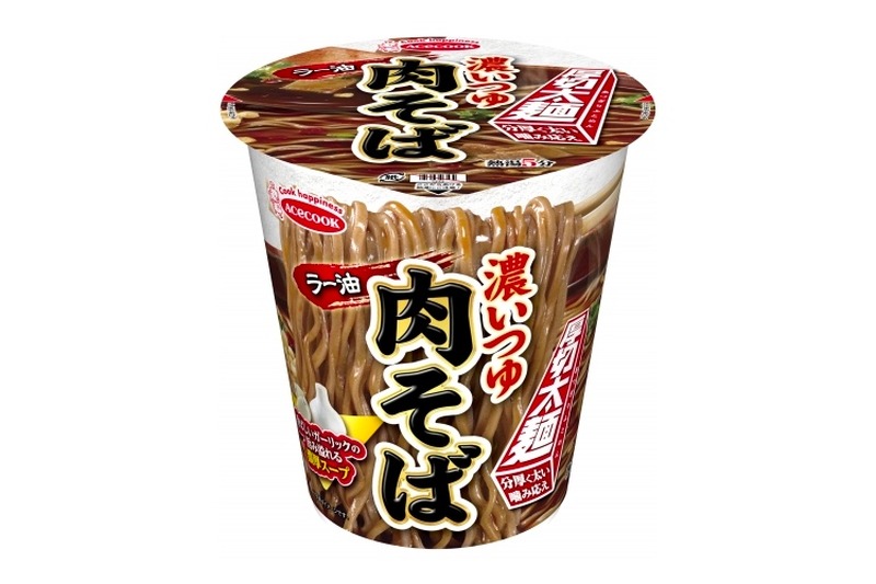 シメに食べたい濃厚な味「タテロング　厚切太麺　濃いつゆラー油肉そば」新発売！