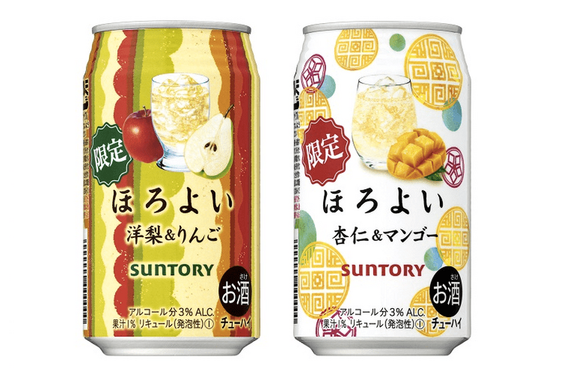 ほろよい＜杏仁＆マンゴー＞/＜洋梨＆りんご＞　商品画像