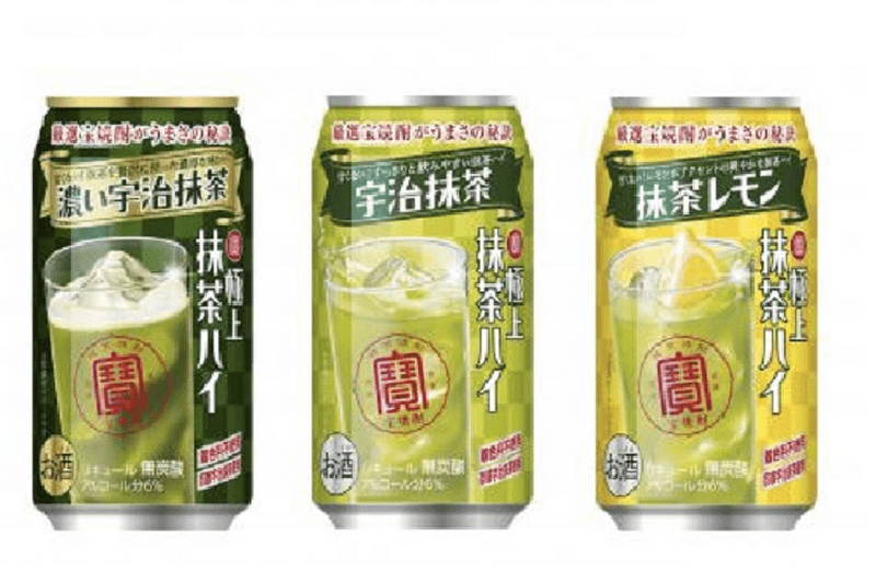 寶「極上抹茶ハイ」3商品　商品画像