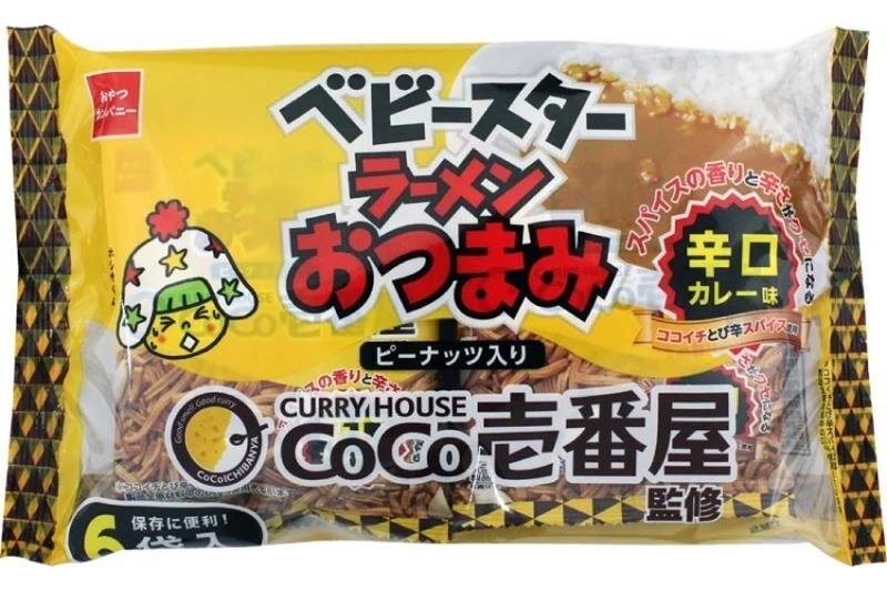 ビールとの相性抜群！「ベビースターラーメンおつまみ（CoCo壱番屋監修 辛口カレー味）6袋入」発売