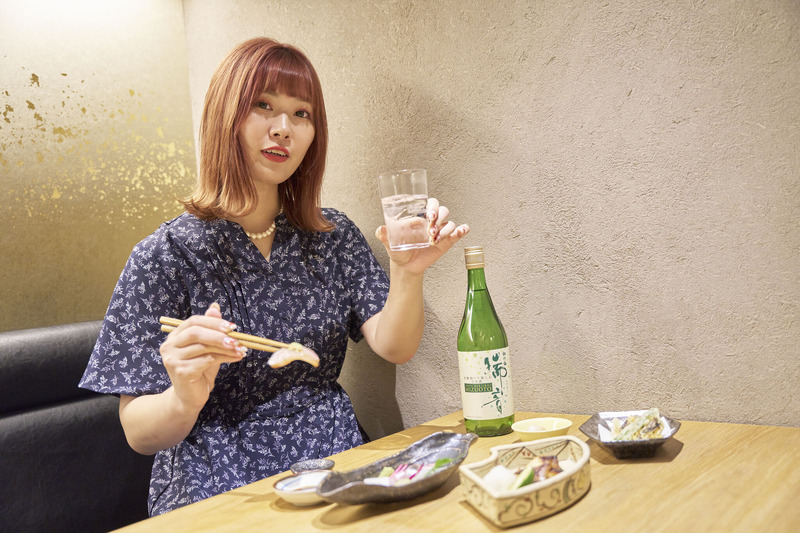 「瑞音」と相性の良い料理は？と聞かれると「やっぱり和食ですよね！おばんざいやお刺身は絶対だし、焼き魚とかお寿司にも合いそう。今日食べてみて天ぷらとかの揚げ物とも相性が良いと思いました」と語ってくれました。
