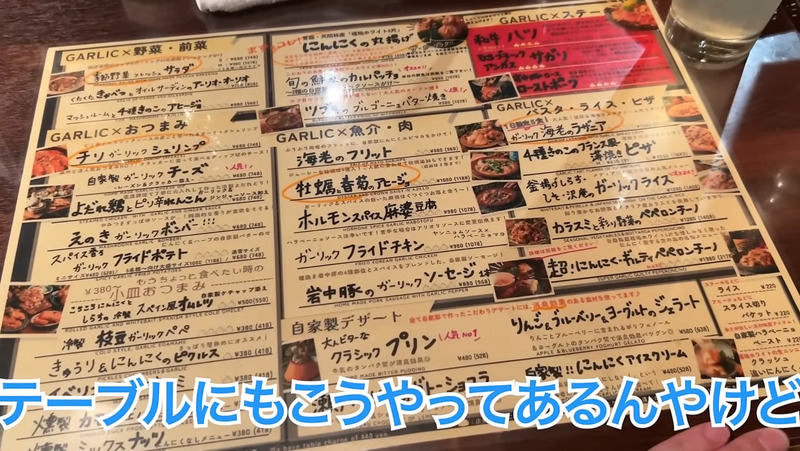 【居酒屋レポ動画】料理にもお酒にもニンニクが使われている！？中野「ニンニクバル ザ・ガーリック中野」に行ってきた
