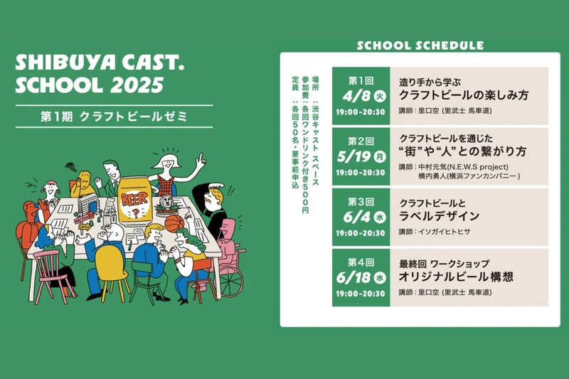 【学びと交流から生まれた1本！】渋谷キャスト発のオリジナルクラフトビール『金曜日 17時に』販売