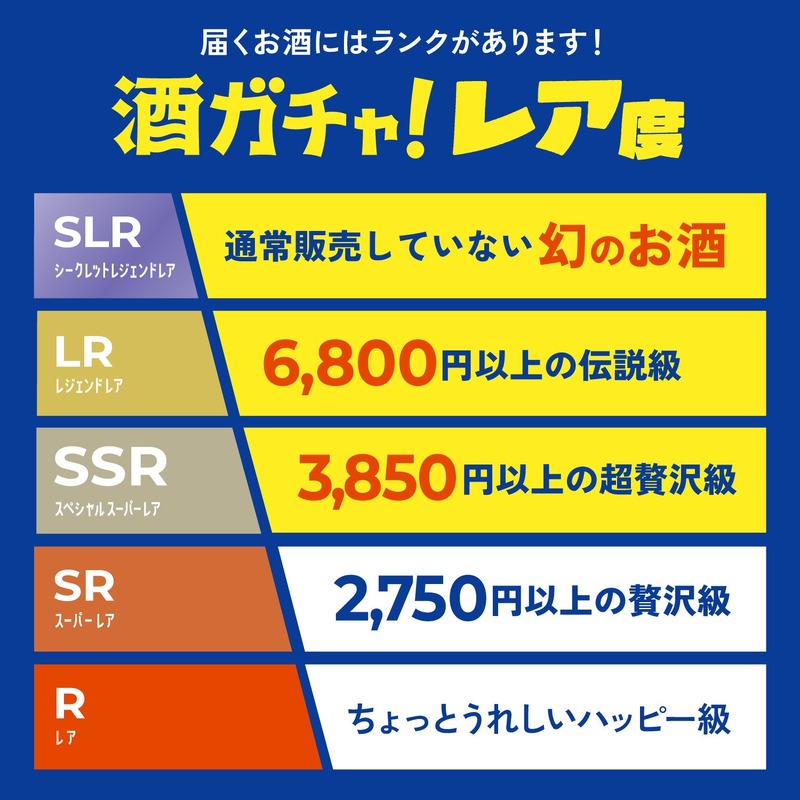 【史上最大割引率！MAX50%OFF】クランド「50万回記念酒ガチャ」期間限定で販売