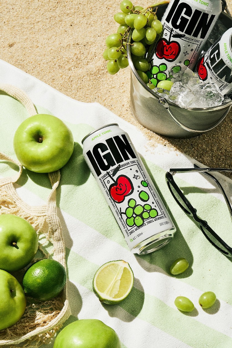 【BTS・JINがアンバサダー！待望のフレーバーが日本上陸】「IGIN APPLE TONIC SANGKOM（ブドウ味）」新発売
