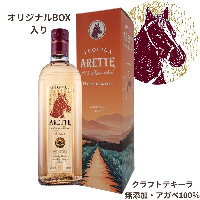 【100%アガベ無添加クラフトテキーラ！】アレッテ「ブランコ」「レポサド」がギフトに最適なボックス入りで販売