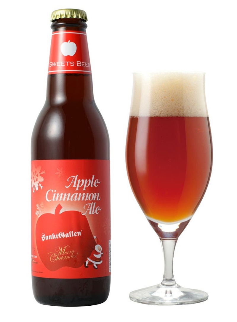 【サンタさんがデカ林檎をひっぱるラベル！】「アップルシナモンエール　クリスマスラベル（発泡酒）」が発売
