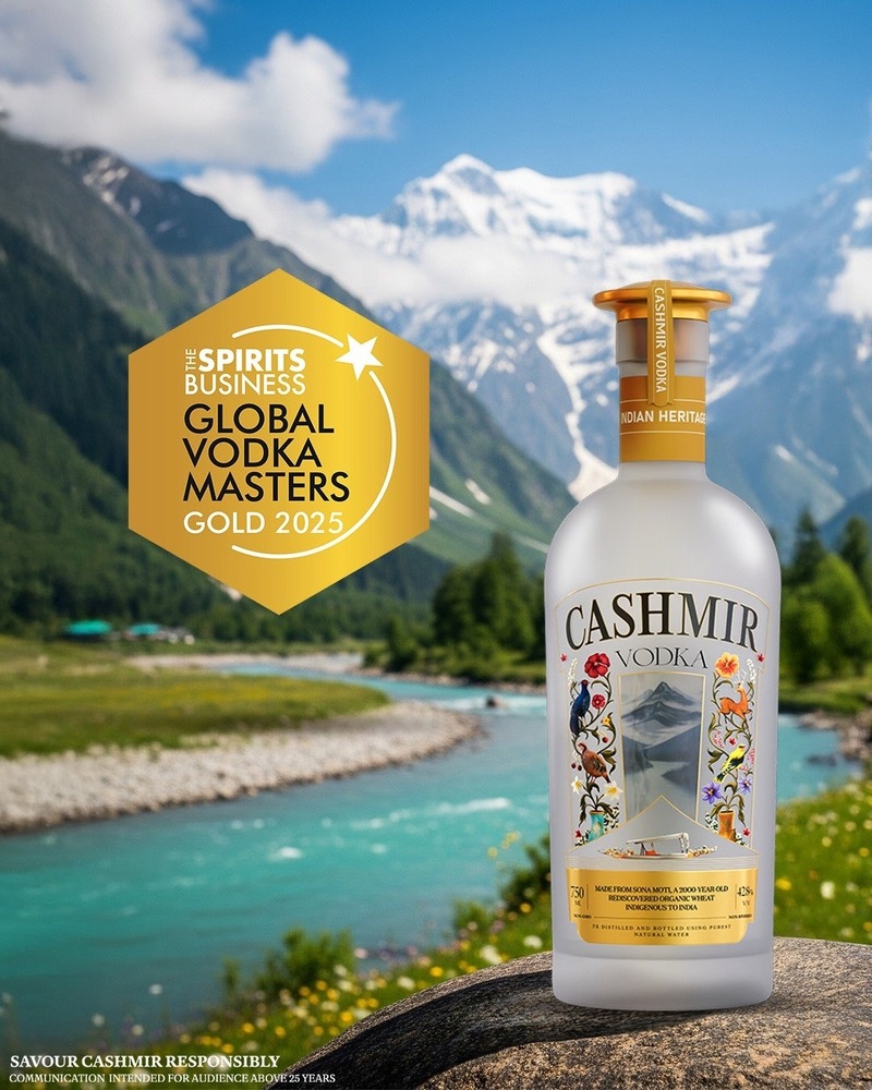 【アジア産ウオッカとして最高評価！インドの誇り】インド初のスモールバッチ・ラグジュアリー・クラフト・ウオッカ「Cashmir Vodka」日本上陸