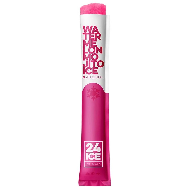 【酔うアイス「24 ICE」に新フレーバー！】鮮やかなピンクのスイカ味「24 ICE Watermelon Mojito」が6月から順次販売開始