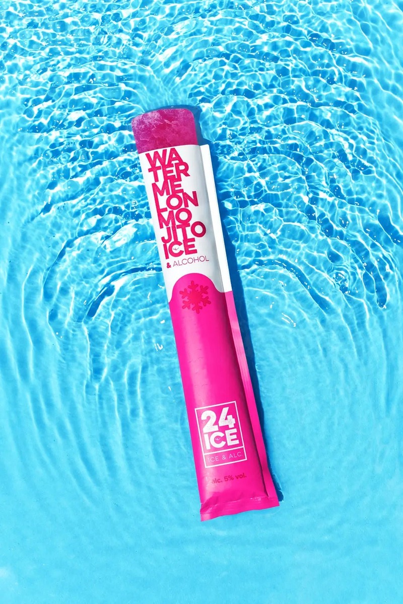 【酔うアイス「24 ICE」に新フレーバー！】鮮やかなピンクのスイカ味「24 ICE Watermelon Mojito」が6月から順次販売開始
