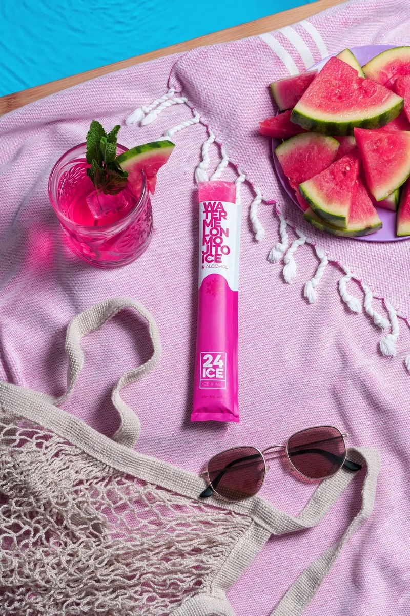 【酔うアイス「24 ICE」に新フレーバー！】鮮やかなピンクのスイカ味「24 ICE Watermelon Mojito」が6月から順次販売開始