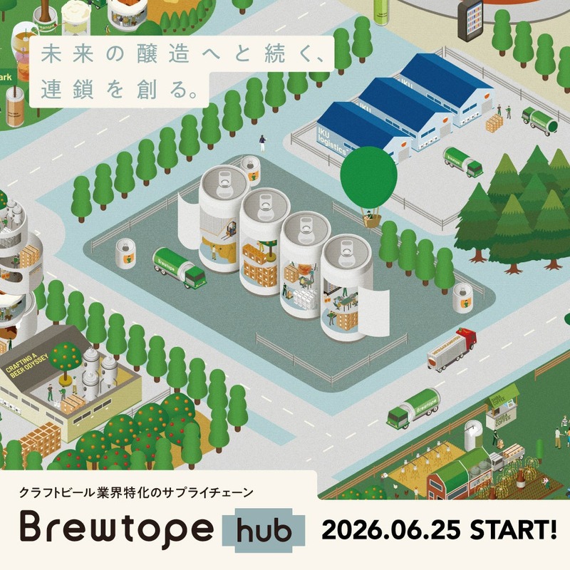 Brewtope、クラフトビール業界向けサプライチェーン支援サービス「Brewtope hub」を6月25日より提供開始 初号パートナーにFar Yeast Brewing
