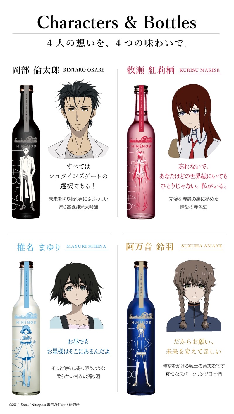 【TVアニメ「シュタインズ・ゲート」15周年記念！】時間に寄り添う日本酒「HINEMOS」とのコラボ日本酒が発売