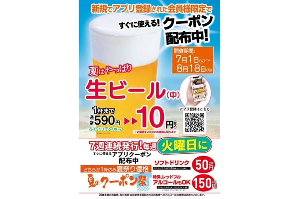【激安！生ビールが1杯10円だと！？】いきなり！ステーキで生ビール1杯10円！？肉×ビールで最高の贅沢ができる！！ 画像