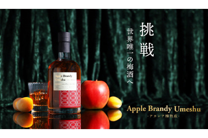 【林檎ブランデー仕込みの珍しい梅酒！】「Apple Brandy Umeshu -アカシア樽熟成-」販売 画像