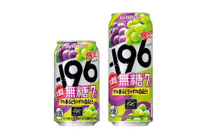 【無糖で果実味あふれる満足感を追求！限定品シリーズ第三弾】「－１９６無糖〈ダブル赤ぶどう×ダブル白ぶどう〉」新発売 画像
