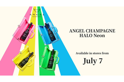 【専用Trunk（トランク）はエナメル素材！】ラグジュアリーシャンパーニュ「ANGEL CHAMPAGNE HALO Neon」販売 画像