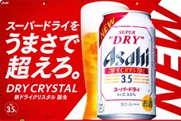 【アルコール分3.5%でも本格的に！】フルリニューアルして「アサヒスーパードライ　ドライクリスタル」が発売 画像