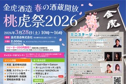 【昨年は900名が来場！人気・恒例の蔵開きイベント】春の酒蔵開放「桃虎祭2026」開催 画像