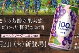 【カベルネソーヴィニヨン使用！】プレミアムな限定品「100％カジューハイ　ぶどう」新発売 画像