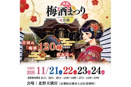 【梅酒100種以上が大集結！】「厳選梅酒まつりin京都2026」が北野天満宮で開催 画像