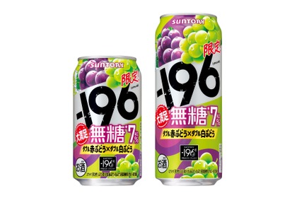 【無糖で果実味あふれる満足感を追求！限定品シリーズ第三弾】「－１９６無糖〈ダブル赤ぶどう×ダブル白ぶどう〉」新発売