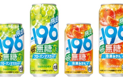 【暑い夏にぴったり！】「－１９６無糖〈フローズンマスカット〉」「－１９６無糖〈冷凍みかん〉」期間限定新発売
