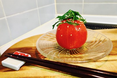 【レシピ】めんつゆに浸すだけ！「丸ごとトマトのおひたし」 画像