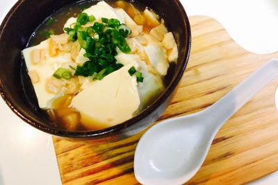 【レシピ】二日酔いにもおすすめ！水煮缶で作る「旨味たっぷりホタテの豆腐あんかけ」 画像