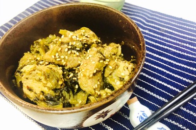 【レシピ】高菜の大量消費にも！火にかけるだけの「豚肉の高菜煮」 画像