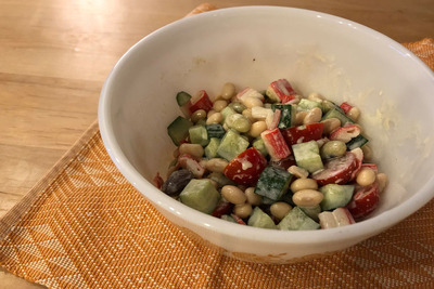 【レシピ】簡単2ステップでできる「カニカマと豆のころころサラダ」 画像
