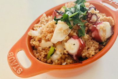 【レシピ】おしゃれ食材を簡単に！「タコのトマトクスクスサラダ」 画像