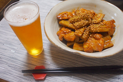 10分で出来ちゃうお袋の味おつまみ「鶏ごぼうのテリ煮」 画像