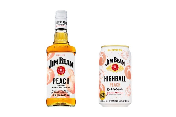 ジムビーム ピーチ」「ジムビーム ハイボール缶〈ピーチハイボール