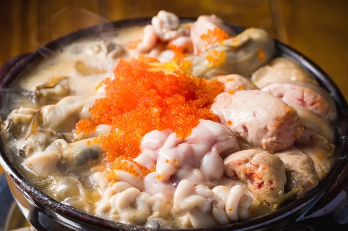 冬の名物！あん肝・白子・牡蠣たっぷり使った痛風鍋！？】辛口の日本酒