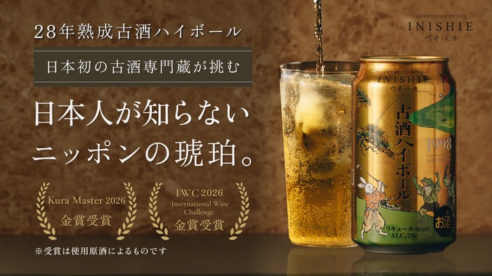 28年熟成酒のハイボール缶！】「古昔の美酒 古酒ハイボール 1998」先行