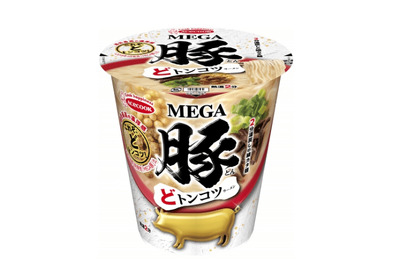 「MEGA豚」史上最高の濃厚な味わい！シメにぴったりなカップラーメン「MEGA豚 どトンコツラーメン」新発売 画像