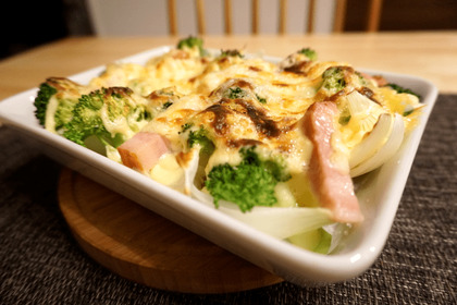 【レシピ】手抜きの旬野菜料理「新たまねぎとブロッコリーのマヨ焼き」 画像