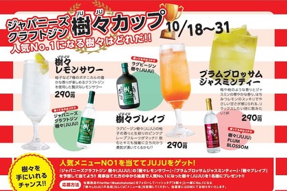 “ノーサイドの精神”を受け継ぐジンを飲んでラグビーW杯を応援！話題の大衆酒場で「樹々(JUJU)カップ」開催決定 画像