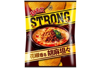 濃厚×刺激のおつまみチップス！「ポテトチップスSTRONG 花椒香る胡麻坦々」発売 画像