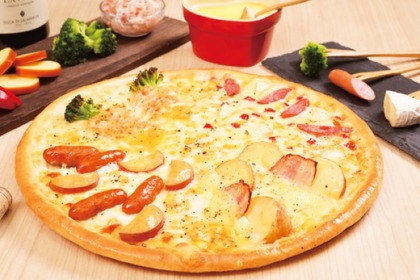 大人気4種のピザが1枚になった「焼きチーズフォンデュ４.４」販売！ 画像