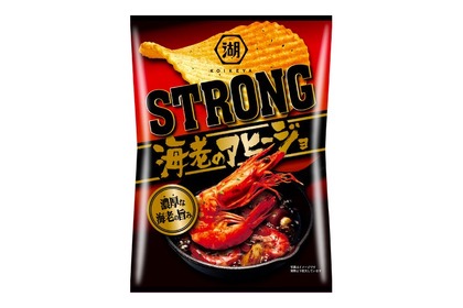 「KOIKEYA STRONG ポテトチップス 海老のアヒージョ」がコンビニ限定発売！ 画像