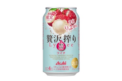 ライチまるごと2個分の果汁を使用！「アサヒ贅沢搾り期間限定ライチ」発売 画像